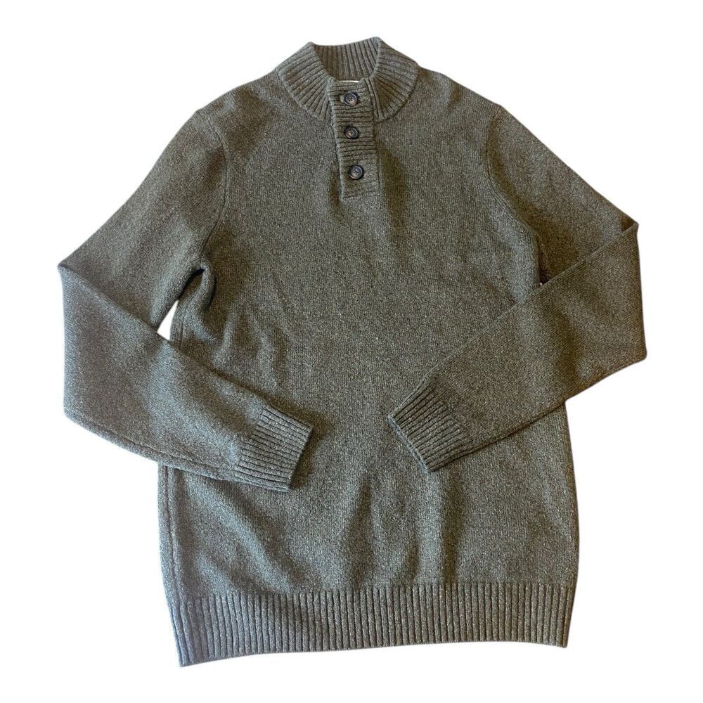 NWT Old Navy Greenish Soft Button SWEATER M Tall - Picture 3 of 10